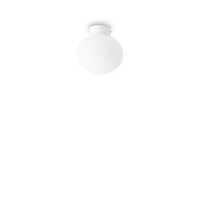 Ideal Lux Cotton Globe Ceiling Light White 13Cm from B&Q