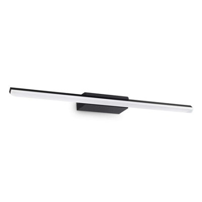 B&Q -  Luminosa Riflesso Integrated Led Bathroom Over Mirror Light Black 1800Lm 3000K Ip44