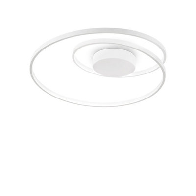 Ideal Lux Oz Dimmable Swirl Integrated Led Semi Flush Light White3000K from B&Q