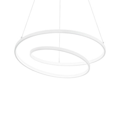 Ideal Lux Oz Dimmable Swirl 80Cm Integrated Led Pendant Ceiling Light White3000K from B&Q