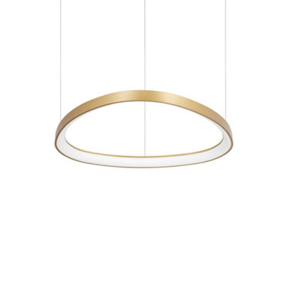Ideal Lux Gemini 61Cm Dali Integrated Led Pendant Ceiling Light Brass 6600Lm 3000K from B&Q