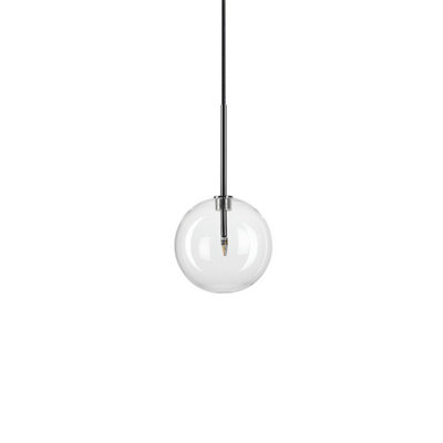 Ideal Lux Equinoxe 15Cm Globe Pendant Ceiling Light Chrome from B&Q