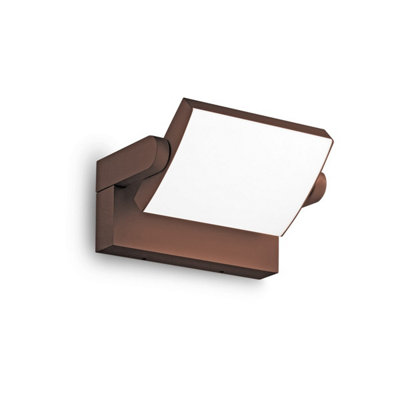Ideal Lux Swipe Led Outdoor Down Wall Lamp Coffee3000KIp54 from B&Q