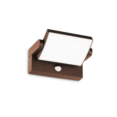 Ideal Lux Swipe Led Outdoor Motion Sensor Wall Lamp Coffee3000KIp54 from B&Q