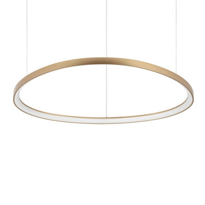Luminosa Lighting Light Luminosa Ing Luminosa Gemini Integrated Led Pendant Ceiling Brass, 3000K 105Cm