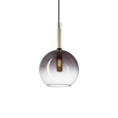 Ideal Lux Empire Dome Sphere Pendant Ceiling Light Black from B&Q