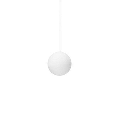 Ideal Lux Mapa Bianco Globe Pendant Ceiling Light White from B&Q