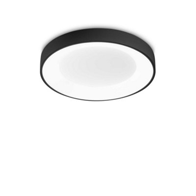 Ideal Lux Planet Integrated Led Semi Flush Light Black 2000Lm 3000K