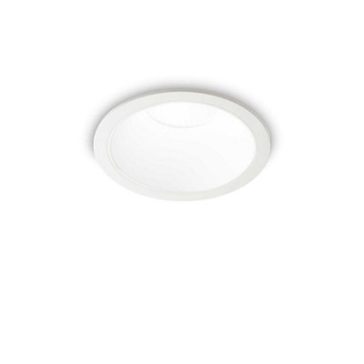 Ideal Lux Game Integrated Led Round Recessed Downlight White 1100Lm 3000K from B&Q
