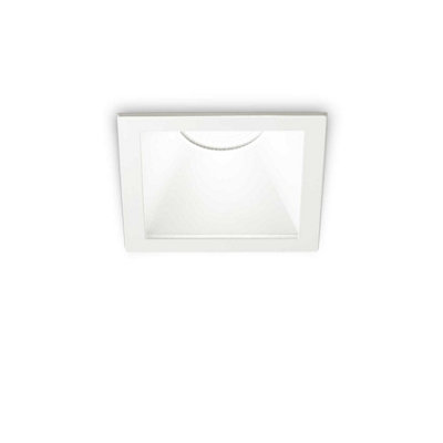 Ideal Lux Game Integrated Led Square Recessed Downlight White 1100Lm 3000K from B&Q