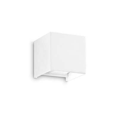 Ideal Lux Atom 2 Light Integrated Led Outdoor Up Down Wall Lamp White 1050Lm 3000K Ip54 from B&Q