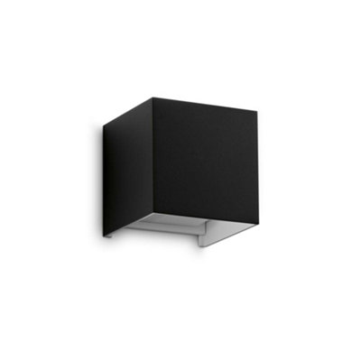 Ideal Lux Atom 2 Light Integrated Led Outdoor Up Down Wall Lamp Black 1050Lm 3000K Ip54 from B&Q