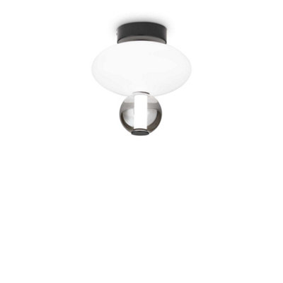 Ideal Lux Light/Black Lumiere Integrated Led Semi Flush 2350Lm 3000K 35Cm
