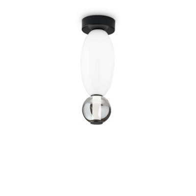 Ideal Lux Lumiere Integrated Led Semi Flush Light Black 1450Lm 3000K from B&Q