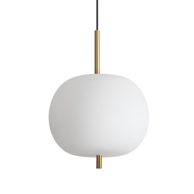 Ideal Lux Umile 30Cm Led Globe Pendant Ceiling Light White 3000K from B&Q