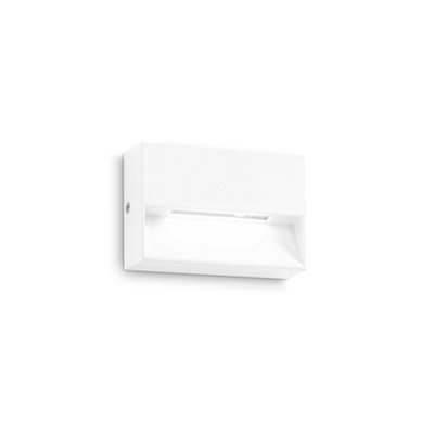 Ideal Lux Dedra Integrated Led Outdoor Rectangle Flush Wall Lamp White 160Lm 3000K Ip65 from B&Q