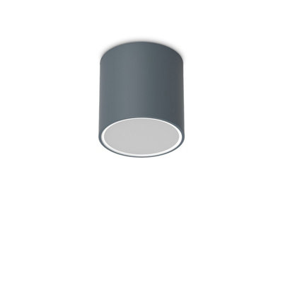 Ideal Lux Techo 15.3Cm Outdoor Surface Mounted Downlight Anthracite Ip54 from B&Q