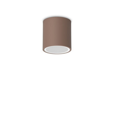 Ideal Lux Techo 9.5Cm Outdoor Surface Mounted Downlight Coffee Ip54 from B&Q