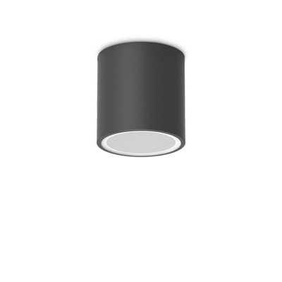 B&Q -  Luminosa Techo 9.5Cm Outdoor Surface Mounted Downlight Black Ip54