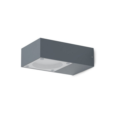 Ideal Lux Sirio Outdoor Wall Down Lamp Anthracite Ip65 from B&Q