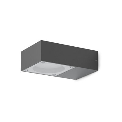 Ideal Lux Sirio Outdoor Wall Down Lamp Black Ip65 from B&Q