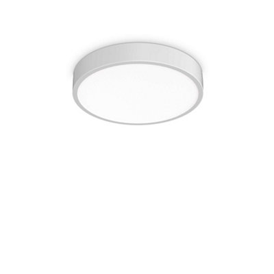 Ideal Lux Light/White Ray Integrated Led Semi Flush 4050Lm 3000-4000K Ip44 6.5Cm