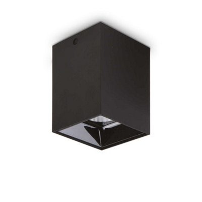 Ideal Lux Nitro Integrated Led Square Surface Mounted Downlight Matte Black 2350Lm 3000K from B&Q