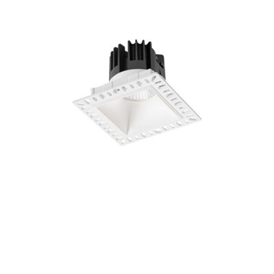 Ideal Lux Game Integrated Led Trimless Square Recessed Downlight White 1100Lm 3000K from B&Q