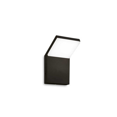 Ideal Lux Style Integrated Led Outdoor Modern Wall Lamp Black 1100Lm 4000K Ip54 from B&Q