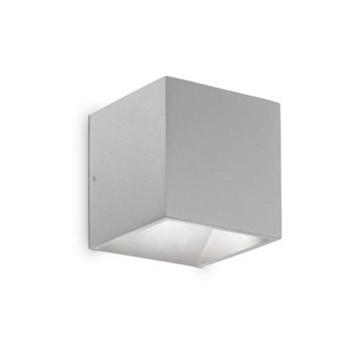 Ideal Lux Rubik Integrated Led Outdoor Up Down Wall Lamp Grey 730Lm 3000K Ip54 from B&Q