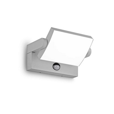 Ideal Lux Swipe Pir Integrated Led Outdoor Down Wall Lamp Grey 2000Lm 3000K Ip54 from B&Q