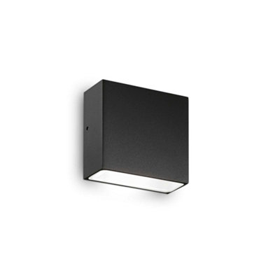 Ideal Lux Tetris-1 Outdoor Up Down Wall Lamp Black Ip44 from B&Q