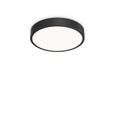 Ideal Lux Ray Integrated Led Semi Flush Light Black 4050Lm 3000-4000K Ip44 from B&Q