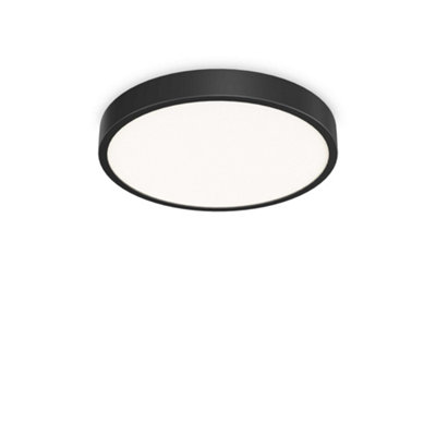 Ideal Lux Ray Integrated Led Semi Flush Light Black 6850Lm 3000-4000K Ip44 from B&Q