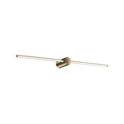 Ideal Lux Filo 2 Light Integrated Led Bathroom Over Mirror Light Brass 1450Lm 3000K Ip44 from B&Q