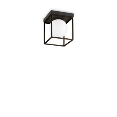 Ideal Lux Lingotto Globe Ceiling Light Black from B&Q