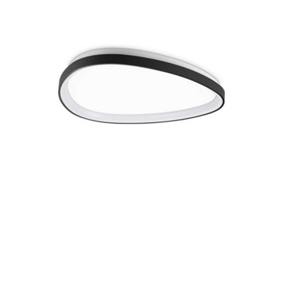 Ideal Lux Gemini 61Cm On-Off Integrated Led Semi Flush Light Black 3850Lm 3000K from B&Q