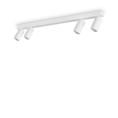 B&Q -  Luminosa Profilo 4 Light Ceiling Spotlight Bar White