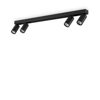 Ideal Lux Profilo 4 Ceiling Spot Bar Light/Black