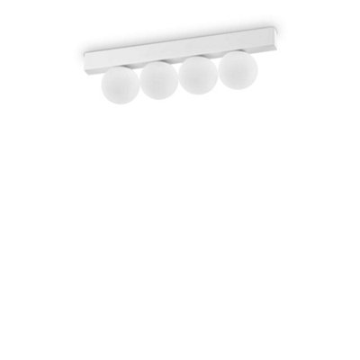 Ideal Lux Ping Pong 4 Light Globe Ceiling Light White 1000Lm 3000K from B&Q