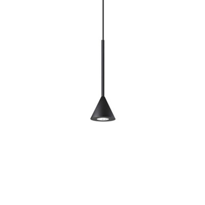 Ideal Lux Archimede Integrated Led Cone Pendant Ceiling Light Black 250Lm 3000K