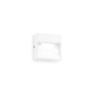 Ideal Lux Dedra Integrated Led Outdoor Square Flush Wall Lamp White 160Lm 3000K Ip65 from B&Q
