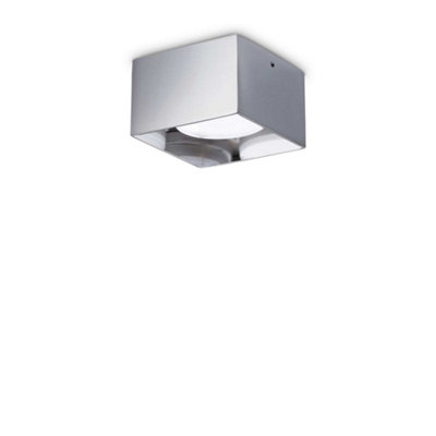 Ideal Lux Spike Square Surface Mounted Downlight Chrome from B&Q