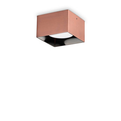 Ideal Lux Spike Square Surface Mounted Downlight Copper from B&Q
