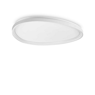 B&Q -  Luminosa Gemini 81Cm Dali Integrated Led Semi Flush Light White 5400Lm 3000K