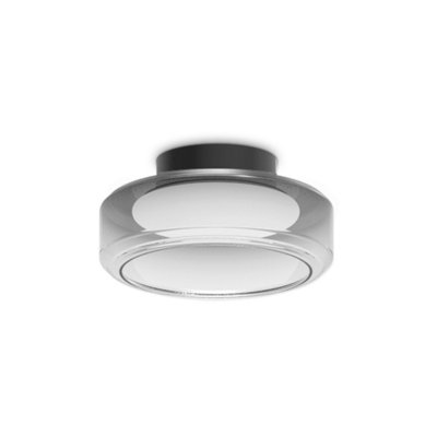 Ideal Lux Topico 35Cm Led Bowl Semi Flush Ceiling Light Smoke 3000K from B&Q
