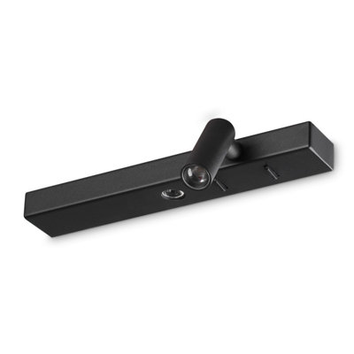 Ideal Lux Bonne Nuit Right Led Reading Wall Light Black 3000K from B&Q