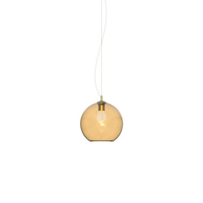Ideal Lux Nemo 20Cm Dome Pendant Ceiling Light Amber from B&Q
