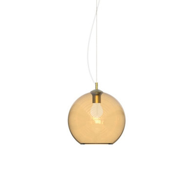 Ideal Lux Nemo 30Cm Dome Pendant Ceiling Light Amber from B&Q