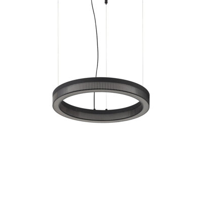 Luminosa Lighting Luminosa Crown 40Cm Integrated Led Pendant Ceiling Light Black 2050Lm 3000K from B&Q